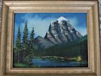 Original OIL op Canvas. Mt. TEMPLE CANADA, Ophalen of Verzenden