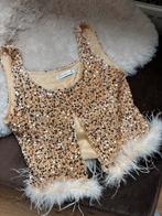 Glitter gilet met Veren - Maat L, Ophalen of Verzenden, Zo goed als nieuw