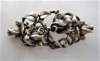 Broche rozenknoppen, 835 zilver, vintage (7601-4377), Ophalen, Zo goed als nieuw, Zilver, Zilver