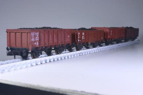 4-delige set kolenwagons, allen met lading, DB, Hobby en Vrije tijd, Modeltreinen | N-Spoor, Gebruikt, Wagon, Overige merken, Ophalen of Verzenden