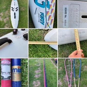 Vinta 3 Forty surfplank met 2 masten en 2 gieken beschikbaar voor biedingen