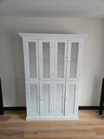 Witte Louvre Kast met Luiken 220 x 135, Ophalen