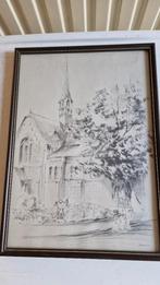 pentekening ets of print in lijst america, Ophalen of Verzenden