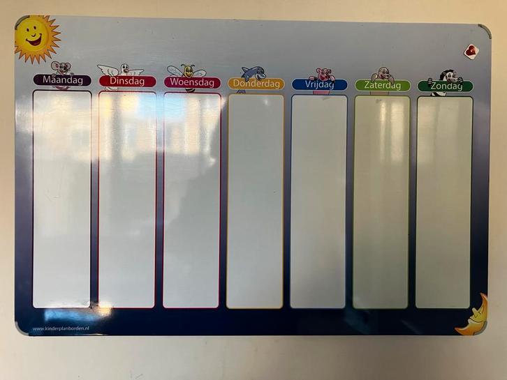 ZGAN Magnetisch kinderplanbord, Huis en Inrichting, Woonaccessoires | Memoborden, Zo goed als nieuw, Magneetbord, Ophalen of Verzenden