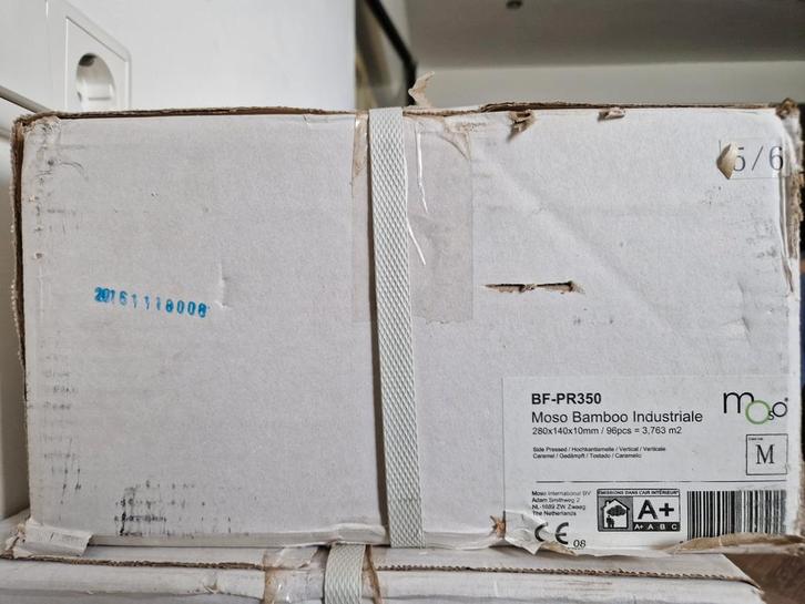 Moso Bamboo Industriale Vloerdelen - Nieuw in doos! BF-PR350, Doe-het-zelf en Verbouw, Vloerdelen en Plavuizen, Nieuw, Vloerdelen of -planken
