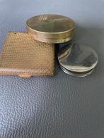 Vintage Make-up  poeder Doosjes met spiegel, Ophalen of Verzenden, Overige materialen, Overige typen, Verguld