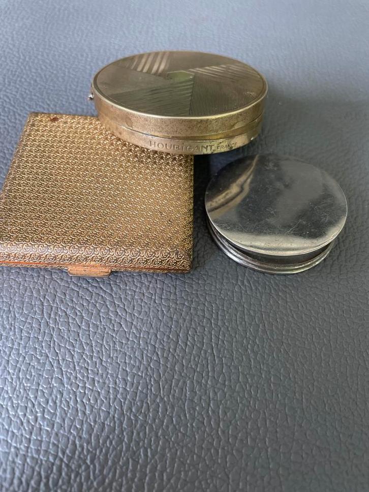 Vintage Make-up  poeder Doosjes met spiegel, Sieraden, Tassen en Uiterlijk, Antieke sieraden, Overige typen, Overige materialen