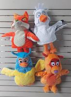 Set van 4 handpoppen Fabeltjeskrant- Vos, Meeuw, Uil, Bever, Ophalen, Zo goed als nieuw, Overige typen