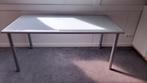 Ikea bureau / tafel aluminium met glazen blad, Ophalen, Gebruikt, Bureau