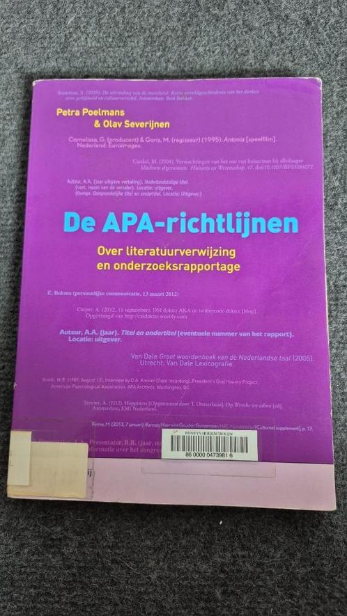 De APA richtlijnen uitleg schoolboek, Boeken, Schoolboeken, Gelezen, Overige vakken, Overige niveaus, Ophalen of Verzenden