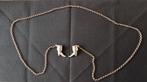 Zilveren Brei-doppen laarsjes aan zilveren jasseron collier., Ophalen of Verzenden, Gebruikt, Zilver, Zilver