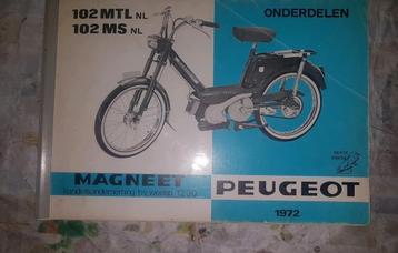 Peugeot 102 MTL, MS Onderdelen Documentatie  beschikbaar voor biedingen