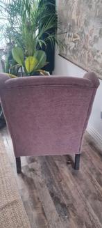 Fauteuil, beige/mauve, Ophalen, Gebruikt, 75 tot 100 cm, Stof