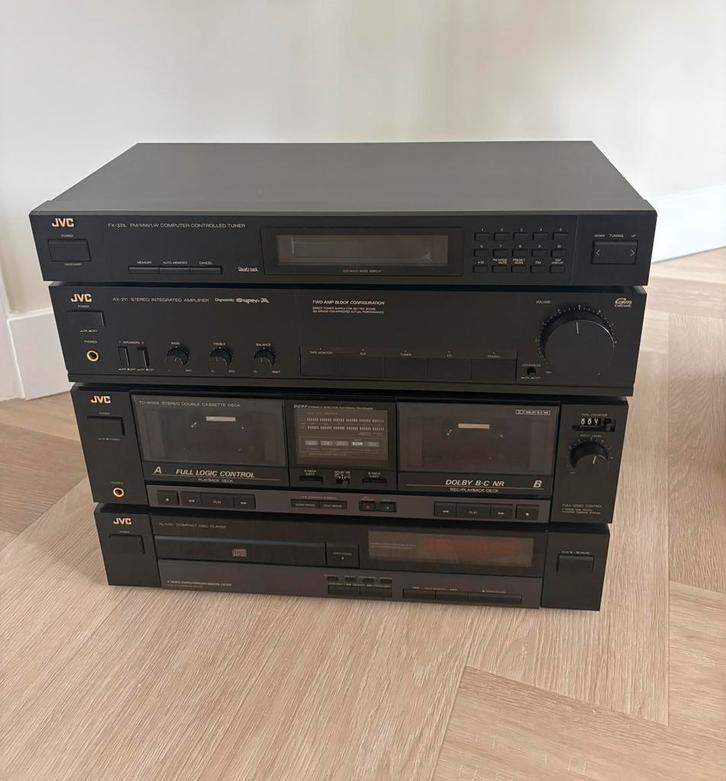 Conplete JVC set, Audio, Tv en Foto, Stereo-sets, Zo goed als nieuw, Cassettedeck, JVC, Ophalen