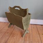 Lucky Vintage Krantenbak / Tijdschriftenrek Groen Velours, Huis en Inrichting, Woonaccessoires | Krantenbakken en Lectuurbakken