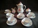Mokkaservies met Rozen - von Schierholtz, Ophalen of Verzenden, Zo goed als nieuw, Porselein, Compleet servies