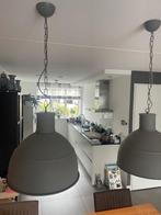 Mat grijze Hanglampen  model Tygo 2 stuks, Huis en Inrichting, Lampen | Hanglampen, Ophalen, Zo goed als nieuw, Metaal, Minder dan 50 cm