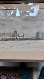Pastel van C Weidner Hors/  Vianen in sneeuw  10/12'37, Antiek en Kunst, Ophalen