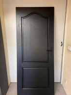 Zwarte opdek deur linksdraaiend, Doe-het-zelf en Verbouw, Deuren en Horren, Ophalen, Gebruikt, 80 tot 100 cm, Binnendeur