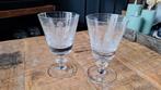 2 stuks Val st Lambert oude communie glazen, zie foto's, Antiek en Kunst, Ophalen of Verzenden