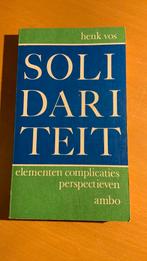Solidariteit - Henk Vos, Ophalen of Verzenden, Zo goed als nieuw, Nederland
