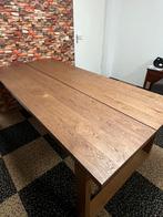 MÖRBYLÅNGA Tafel eikenfineer bruin gelazuurd, 220x100 cm, Huis en Inrichting, Tafels | Eettafels, Ophalen, 200 cm of meer, 50 tot 100 cm