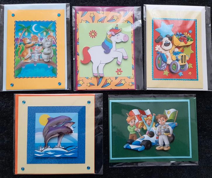 Setje 3D Kinder Wenskaarten Zonder Tekst, Ophalen In Gemert, Hobby en Vrije tijd, Kaarten | Zelfgemaakt, Nieuw, Overige thema's