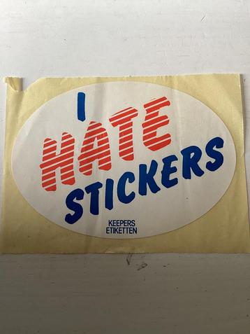 Sticker I hate stickers beschikbaar voor biedingen