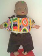 VINTAGE kleine speelgoed pop jongen bruin, Verzamelen, Ophalen of Verzenden, Gebruikt, Pop