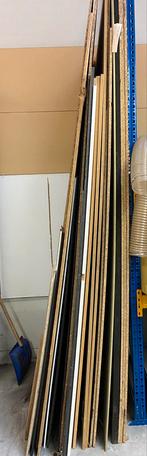 Partij houten platen, Doe-het-zelf en Verbouw, Hout en Planken, Zo goed als nieuw, Minder dan 25 mm, Ophalen, Overige houtsoorten