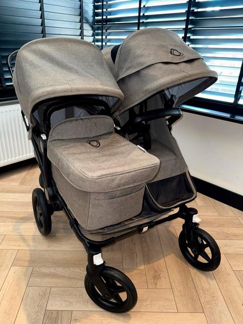Bugaboo Donkey 5 Duo  - Premium Collectie Taupe (garantie), Kinderen en Baby's, Kinderwagens en Combinaties, Zo goed als nieuw