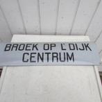 Oud bol emaille bord Broek op Langedijk Centrum, Ophalen of Verzenden