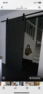 Schuifdeur / barndeur 231,5 x 93 incl rails zwart, Doe-het-zelf en Verbouw, Ophalen, 215 cm of meer, Binnendeur, Zo goed als nieuw