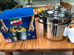 Pasta-stoompan 3-delig RVS - Zo goed als nieuw, Kookpan of Snelkookpan, Inductieplaat, Ophalen of Verzenden, Zo goed als nieuw