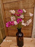 Vaas panter print met zijde bloemen, Huis en Inrichting, Ophalen of Verzenden, Nieuw