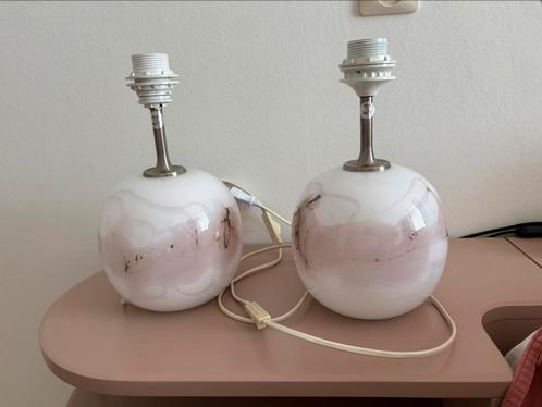 Vintage Deens design lampen, Huis en Inrichting, Lampen | Tafellampen, Zo goed als nieuw, Minder dan 50 cm, Glas, Ophalen