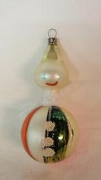 Oude glazen kerstbal czechoslowakije clown, Diversen, Ophalen of Verzenden, Gebruikt