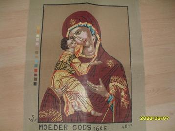 NIEUW Voorbedrukt stramien Moeder Gods 16e Eeuw. Heb Ook DMC beschikbaar voor biedingen
