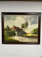 Schilderij watermolen, Antiek en Kunst, Kunst | Schilderijen | Klassiek, Ophalen