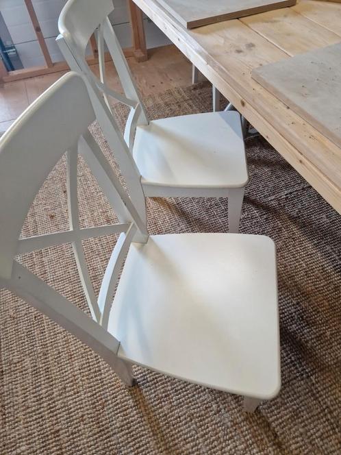 INGOLF IKEA stoelen 2 stuks, Huis en Inrichting, Stoelen, Gebruikt, Wit, Ophalen