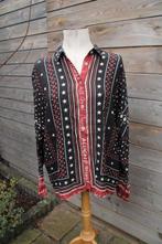 Blouse zwart/ wijnrood MKT mt 40 Vaste prijs AANBIEDING, Kleding | Dames, Maat 38/40 (M), Zwart, Ophalen of Verzenden, Zo goed als nieuw