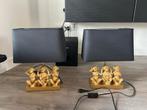 Apen Tafellampen Set, Huis en Inrichting, Lampen | Tafellampen, Ophalen of Verzenden, Zo goed als nieuw, Kunststof, Minder dan 50 cm