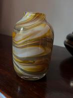 Geel mustard glazen vaasje van Fidrio, Geel, Ophalen of Verzenden, Minder dan 50 cm, Glas