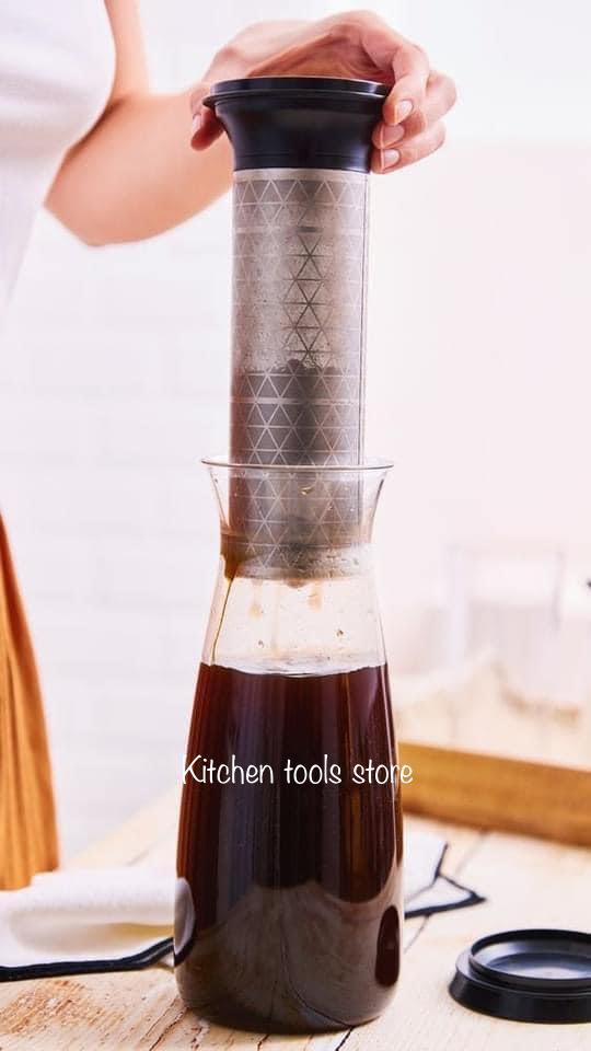 Tupperware clear cold brew koffie karaf gratis receptenboek, Huis en Inrichting, Keuken | Tupperware, Zo goed als nieuw, Overige typen