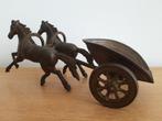 Strijdwagen met 2 paarden, 15 euro, Antiek en Kunst, Antiek | Koper en Brons, Ophalen of Verzenden, Brons