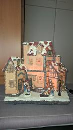 Kerst huisje met orginele fiber verlichting br.35 hg.35.dp.1, Diversen, Kerst, Ophalen
