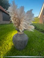 Vaas pot met pampas, Ophalen, Zo goed als nieuw