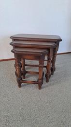 3 Delige Set -bijzet- Tafeltjes, Huis en Inrichting, Tafels | Bijzettafels, Ophalen, Minder dan 45 cm, Minder dan 55 cm, Gebruikt