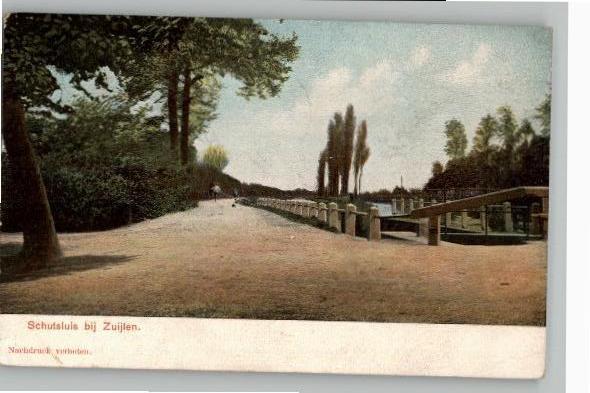Schutsluis bij Zuijlen st 1906