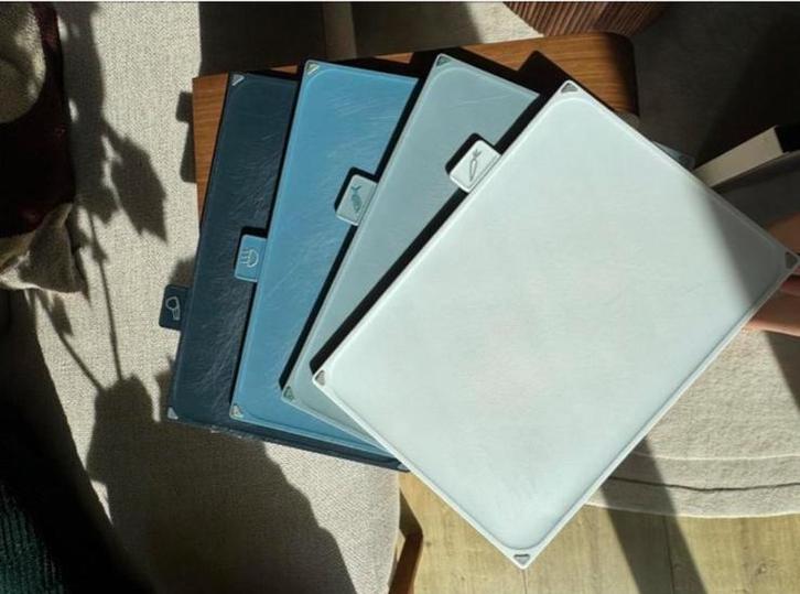 Joseph Joseph Editions Sky Index Grote Snijplanken + houder, Huis en Inrichting, Keuken | Keukenbenodigdheden, Gebruikt, Ophalen of Verzenden